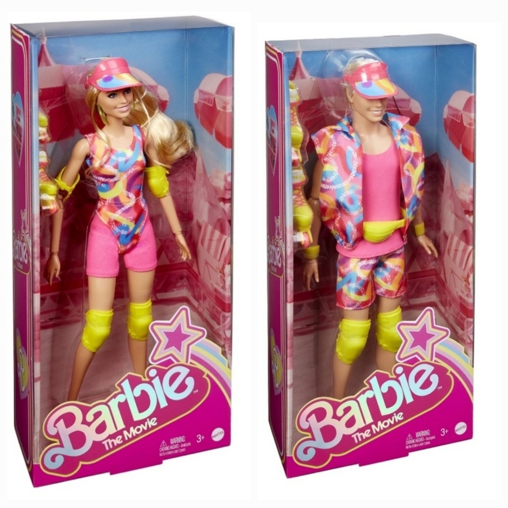 Barbie The Movie Collectible Barbie & Ken BUNDLE in Inline Skating Outfit